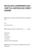 BIOS-252 2026 COMPREHENSIVE EXAM &NewLine;SCRIPT FULL QUESTIONS AND CORRECT &NewLine;ANSWERS