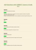 A&P Questions with CORRECT Answers &lpar;Grade&NewLine;A&plus;&rpar;