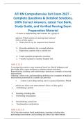 ATI RN Comprehensive Exit Exam Complete Practice Questions and Detailed Solutions Study Guide for Nursing Exam Preparation