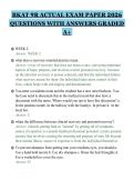BKAT 9R ACTUAL EXAM PAPER 2026&NewLine;QUESTIONS WITH ANSWERS GRADED&NewLine;A&plus;