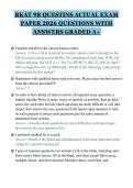 BKAT 9R QUESTINS ACTUAL EXAM&NewLine;PAPER 2026 QUESTIONS WITH&NewLine;ANSWERS GRADED A&plus;