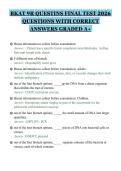 BKAT 9R QUESTINS FINAL TEST 2026&NewLine;QUESTIONS WITH CORRECT&NewLine;ANSWERS GRADED A&plus;