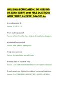 WGU D439 FOUNDATIONS OF NURSING&NewLine;OA EXAM SCRIPT 2026 FULL QUESTIONS&NewLine;WITH TESTED ANSWERS GRADED A&plus;