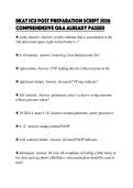 BKAT ICU POST PREPARATION SCRIPT 2026 &NewLine;COMPREHENSIVE Q&A ALREADY PASSED 