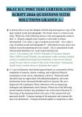 BKAT ICU POST TEST CERTIFICATION&NewLine;SCRIPT 2026 QUESTIONS WITH&NewLine;SOLUTIONS GRADED A&plus;