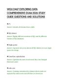 WGU D467 EXPLORING DATA&NewLine;COMPREHENSIVE EXAM 2026 STUDY&NewLine;GUIDE QUESTIONS AND SOLUTIONS