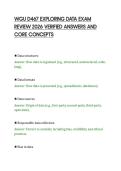WGU D467 EXPLORING DATA EXAM&NewLine;REVIEW 2026 VERIFIED ANSWERS AND&NewLine;CORE CONCEPTS