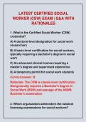 2026&ndash;2027 SOCIAL WORK CERTIFICATION MASTER BUNDLE &vert; CERTIFIED SOCIAL WORKER &lpar;CSW&rpar; & LICENSED CLINICAL SOCIAL WORKER &lpar;LCSW&rpar; &vert; COMPLETE EXAM BANK&comma; QUESTIONS&comma; ANSWERS & DETAILED RATIONALES