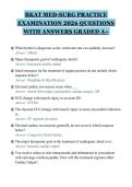 BKAT MED-SURG PRACTICE&NewLine;EXAMINATION 2026 QUESTIONS&NewLine;WITH ANSWERS GRADED A&plus;