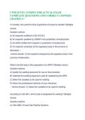 CWB LEVEL 1 INSPECTOR ACTUAL EXAM COMPLETE QUESTIONS AND CORRECT ANSWERS GRADED A&plus;
