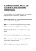 BKAT EXAMS 2026 REVISION NOTES AND &NewLine;STRUCTURED NURSING ASSESSMENT &NewLine;OVERVIEW GUIDE