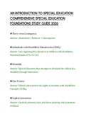 AN INTRODUCTION TO SPECIAL EDUCATION&NewLine;COMPREHENSIVE SPECIAL EDUCATION&NewLine;FOUNDATIONS STUDY GUIDE 2026