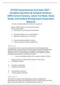 ATI RN Comprehensive Exit Exam 2027 &vert; Test Bank & Study Guide with Solutions