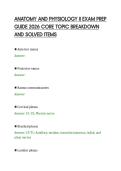ANATOMY AND PHYSIOLOGY II EXAM PREP&NewLine;GUIDE 2026 CORE TOPIC BREAKDOWN&NewLine;AND SOLVED ITEMS