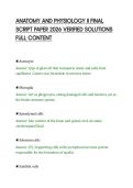 ANATOMY AND PHYSIOLOGY II FINAL&NewLine;SCRIPT PAPER 2026 VERIFIED SOLUTIONS&NewLine;FULL CONTENT
