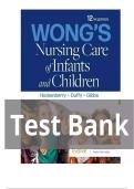 TEST BANK FOR Wong's Nursing Care of Infants and Children&comma; 12th Edition by Marilyn J&period; Hockenberry ISBN&colon; 9780323776707 COMPLETE GUIDE 100&percnt; VERIFIED A&plus; GRADE ASSURED &excl;&excl;&excl; GUARANTEED SUCCESS IN YOUR EXAMS &excl;&excl;&excl;&excl;