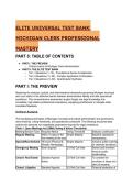 2026&sol;2027 ELITE Michigan Municipal Clerk Test Bank&colon; Professional Mastery Assessment &vert; 19&plus; Scenarios &lpar;OMA&comma; FOIA&comma; Election Law&comma; MCR&rpar;
