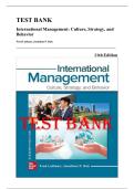 Test Bank &mdash; International Management&colon; Culture&comma; Strategy&comma; and Behavior&comma; 11th Edition &lpar;Luthans&comma; Doh&comma; 2020&rpar; &vert; All Chapters 1-14 Covered