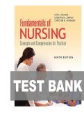 TEST BANK FOR Fundamentals of Nursing&colon; Concepts and Competencies for Practice 9th Edition by Ruth F Craven&comma; Constance Hirnle&comma; Christine Henshaw ISBN&colon; 9781975120429 COMPLETE GUIDE 100 &percnt; VERIFIED A&plus; GRADE ASSURED &excl;&excl;&excl;&excl;&excl; LATEST UPDATE &excl;&excl;&excl;&excl;