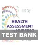 TEST BANK FOR Health Assessment in Nursing Seventh&comma; North American Edition by Janet R Weber &comma; Jane H Kelley ISBN&colon; 978-1975161156 COMPLETE GUIDE 100 &percnt; VERIFIED A&plus; GRADE ASSURED &excl;&excl;&excl;&excl;&excl;LATEST UPDATE &excl;&excl;&excl;&excl;GUARANTEED SUCCESS&excl;&excl;&excl;&excl;&excl;&excl;&excl;