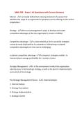 MBA 705 Midterm Exam &num;1 Questions with Correct Answers