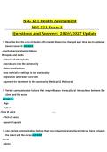 NSG-121 Exam 1 2026&sol;2027 &vert; Mental Health Nursing Questions & Answers&NewLine;&NewLine;