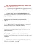 MBA 705- Organizational Strategy and Policies Chapter 1 Exam&NewLine;&num;1 Questions with Correct Answers