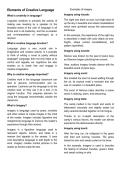 Class notes Creative writing