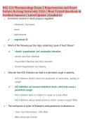 NSG 124 Pharmacology Exam 3 Hypertension and Heart &NewLine;Failure Herzing University 2026 &vert; Most Tested Questions & &NewLine;Verified Answers &vert; Latest Update &vert; Graded A&plus;