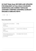 NC BLET State Exam REVISED AND UPDATED FOR 2026&sol;2027 ACTUAL EXAM COMPLETE QUESTIONS AND CORRECT DETAILED ANSWERS &lpar;VERIFIED ANSWERS&rpar; &vert;ALREADY GRADED A&plus;&vert;&vert;BRAND NEW&excl;&excl;