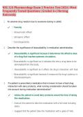 NSG 124 Pharmacology Exam 1 Practice Test 2026 &vert; Most &NewLine;Frequently Tested Questions &vert; Graded A&plus;&vert; Herzing &NewLine;University
