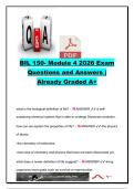 BIL 150 Module 4 Exam Questions and Answers &vert; 200&plus; Biology Exam Practice Questions &vert; Origin of Life&comma; Cell Biology&comma; Evolution&comma; Metabolism & Chemical Evolution
