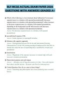 BLP MCQS ACTUAL EXAM PAPER 2026&NewLine;QUESTIONS WITH ANSWERS GRADED A&plus;