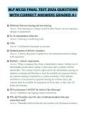 BLP MCQS FINAL TEST 2026 QUESTIONS&NewLine;WITH CORRECT ANSWERS GRADED A&plus;