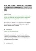 BMAL 590 GLOBAL DIMENSIONS OF BUSINESS &NewLine;MASTER EXAM COMPREHENSIVE STUDY GUIDE &NewLine;2026 