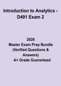 Introduction to Analytics &ndash; D491 Exam 2&colon; Complete Study Guide & Practice Questions PDF