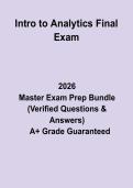Intro to Analytics Final Exam&colon; Complete Study Guide & Practice Questions PDF