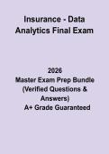 Insurance Data Analytics Final Exam&colon; Complete Study Guide & Practice Questions PDF