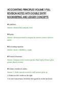 ACCOUNTING PRINCIPLES VOLUME 1 FULL&NewLine;REVISION NOTES WITH DOUBLE ENTRY&NewLine;BOOKKEEPING AND LEDGER CONCEPTS