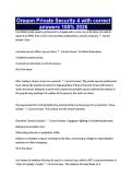 Oregon Private Security 4 with correct answers 100&percnt; 2026