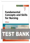 TEST BANK FOR Fundamental Concepts and Skills for Nursing 7th Edition by Patricia A&period; Williams ISBN&colon; 978-0443245237 ALL CHAPTERS COVERED COMPLETE GUIDE 100 &percnt; VERIFIED A&plus; GRADE ASSURED&excl;&excl;&excl;&excl;NEW LATEST UPDATE &excl;&excl;&excl;&excl;&excl;GUARANTEED PASSING&excl;&excl;&excl;&excl;SUCCESS&excl;&excl;&excl;&excl;