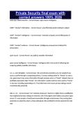 Private Security final exam with correct answers 100&percnt; 2026
