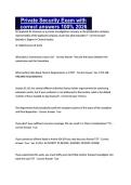Private Security Exam with correct answers 100&percnt; 2026