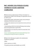 BMC ANSWERS 2026 PROBLEM SOLVING &NewLine;WORKBOOK SOLVED QUESTIONS &NewLine;COMPILATION 