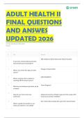 ADULT HEALTH II FINAL QUESTIONS AND ANSWES UPDATED 2026
