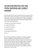 ACCUPLACER PRACTICE TEST 2026&NewLine;TESTED QUESTIONS AND CORRECT&NewLine;ANSWERS