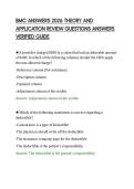 BMC ANSWERS 2026 THEORY AND &NewLine;APPLICATION REVIEW QUESTIONS ANSWERS &NewLine;VERIFIED GUIDE 