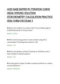 ACID BASE BUFFER PH TITRATION CURVE&NewLine;WEAK STRONG SOLUTION&NewLine;STOICHIOMETRY CALCULATION PRACTICE&NewLine;2026 CHEM 210 EXAM 3