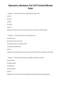 Optometry Admission Test OAT PracticeUltimate Exam