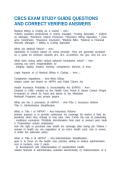 CBCS EXAM STUDY GUIDE QUESTIONS AND CORRECT VERIFIED ANSWERS
